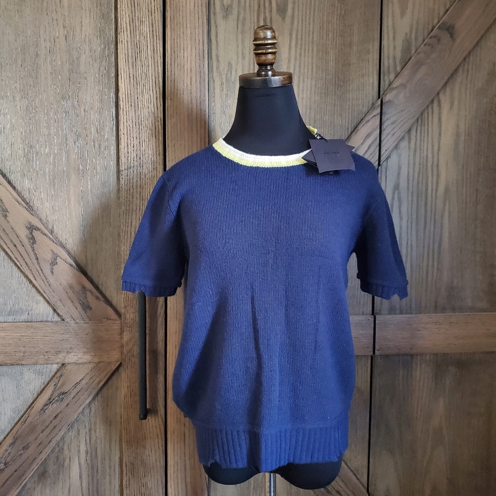 Prada Royal Blue Crewneck Sweater with Cozy Knit